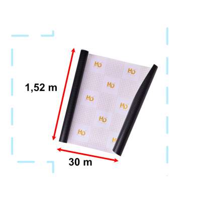 Carbon 4D roll film black 1.52x30m
