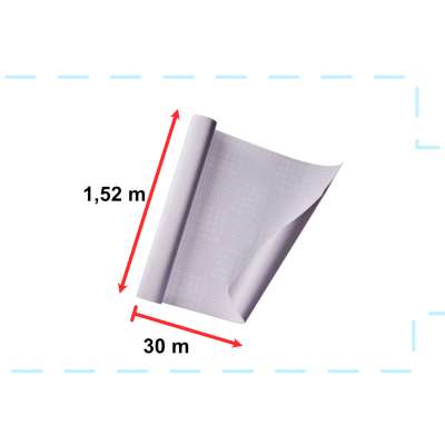Foil roll metallic brushed silver 1,52x30m
