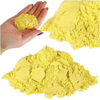 Kinetic sand 1kg in a pouch yellow