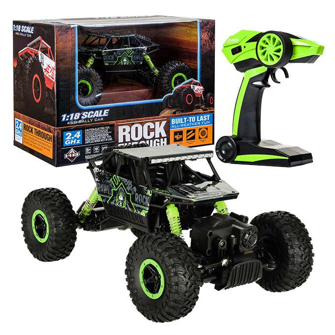 Samochód zdalnie sterowany na pilota RC Rock Crawler HB 2,4GHz 1:18 zielony