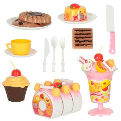 Birthday Cake Cutting Kitchen 75 el. pink
