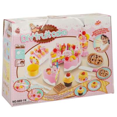 Birthday Cake Cutting Kitchen 75 el. pink