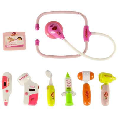 Doctor's kit in a suitcase DOCTOR +lights pink