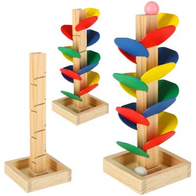 Educational tree wooden blocks ball track Kulodrom Montessori