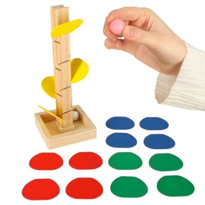 Educational tree wooden blocks ball track Kulodrom Montessori