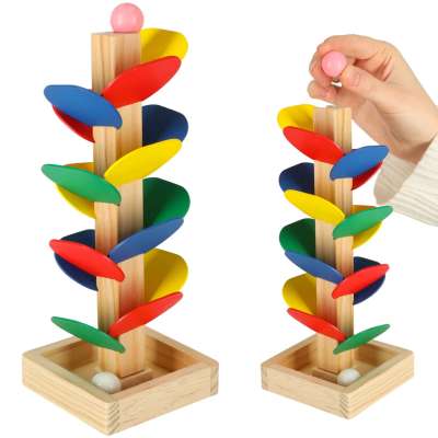 Educational tree wooden blocks ball track Kulodrom Montessori