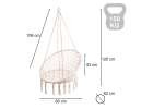 LUARO swing chair stork's nest ecru 80 cm 150 kg 5