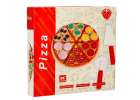 Pizza wooden play set velcro accessories spatula knife plate learning to cut 20cm 10