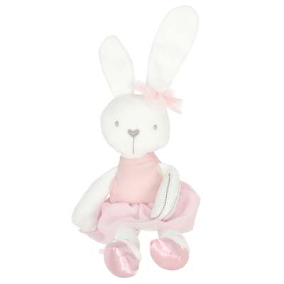 Plush mascot rabbit in pink dress 42cm