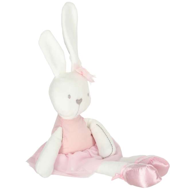 Plush mascot rabbit in pink dress 42cm