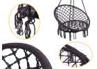 Stork's nest chair swing with backrest black 80cm 2