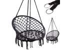 Stork's nest chair swing with backrest black 80cm 1