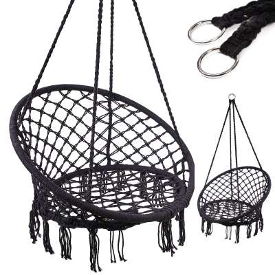 Stork's nest chair swing with backrest black 80cm