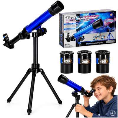 Astronomical telescope observation telescope for children with tripod 20x 30x 40x