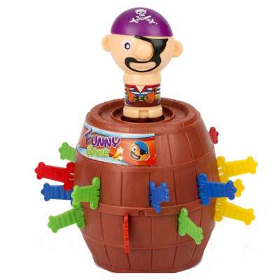 Crazy Pirate barrel arcade game Stab the pirate 9 x 9 x 12.5 cm