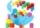 Balancing moon wooden montessori stacking blocks game 1