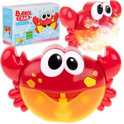 Bubble generator foam crab bath toy