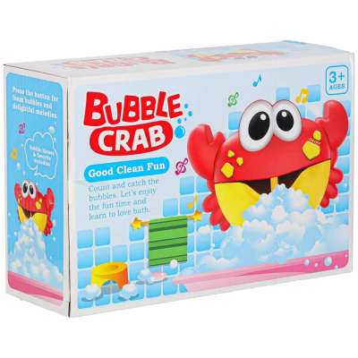 Bubble generator foam crab bath toy