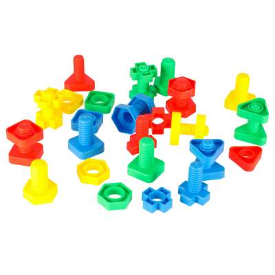 Construction blocks educational montessori screws 30 elements