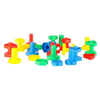 Construction blocks educational montessori screws 30 elements