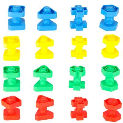 Construction blocks educational montessori screws 30 elements
