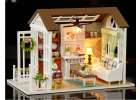 Domek dla lalek drewniany salon + meble 2
