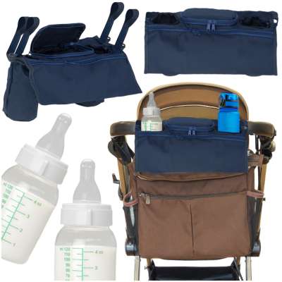 Drinks bottle trolley organiser navy blue