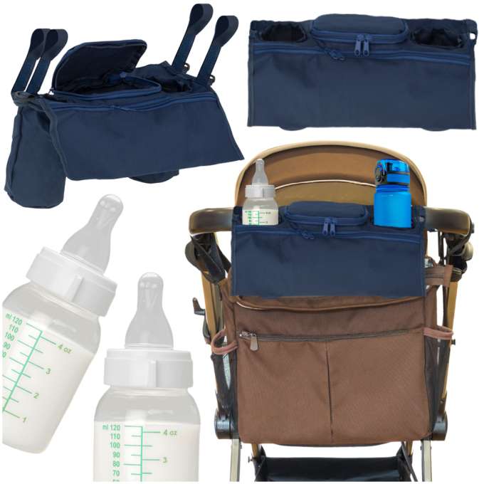 Drinks bottle trolley organiser navy blue