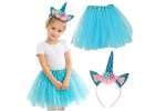 Unicorn carnival costume headband+skirt blue 3-6 years old 1
