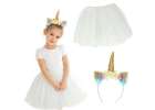Unicorn carnival costume headband+skirt white 3-6 years old 1