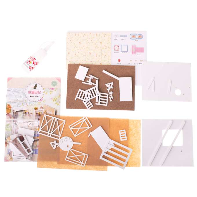 Domek dla lalek drewniany retro model DIY 3013