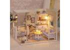 Domek dla lalek drewniany retro model DIY 3013 1