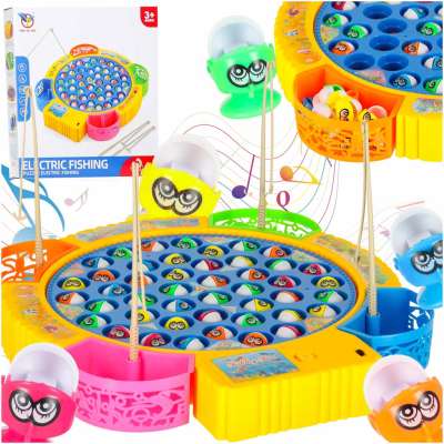 Fish family arcade game fishing 45 fish + 4 fishing rods