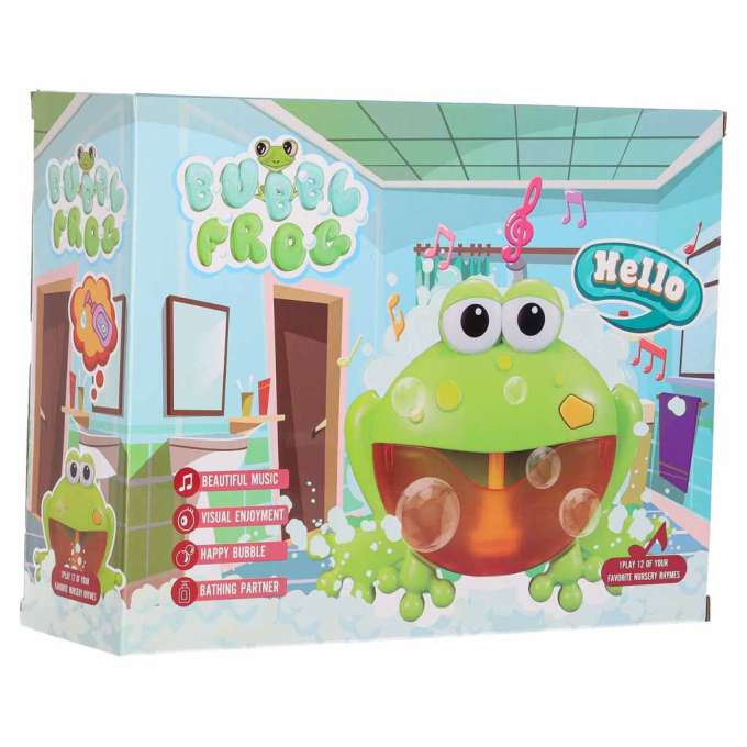 Foam bubble generator frog bath toy