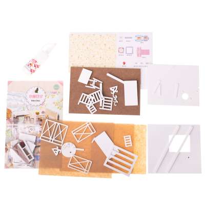 Retro model wooden dollhouse DIY 3013