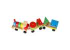 Wooden sorter dexterity puzzle train locomotive + wagons 30cm 4
