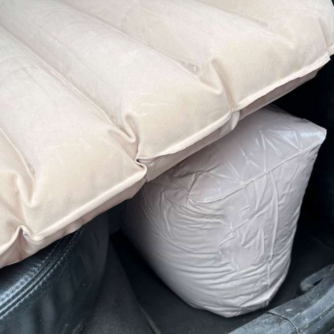 Car bed mattress car inflatable + pump beige