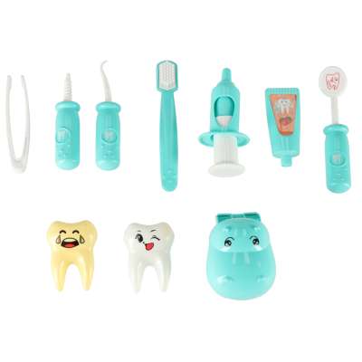 Dentist doctor set hippo blue