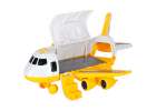 Folding plane transporter with cars + 3 construction vehicles lights sound 4