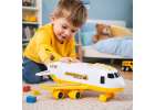 Interactive airplane fold-out construction vehicle parking set with 3 cars sound and lights 14