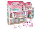 MDF wooden dollhouse furniture 70cm pink LED 1
