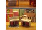MDF wooden dollhouse furniture 70cm pink LED 13