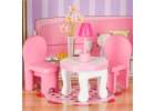 MDF wooden dollhouse furniture 70cm pink LED 11