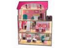 MDF wooden dollhouse furniture 70cm pink LED 3
