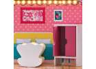 MDF wooden dollhouse furniture 70cm pink LED 18