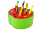 Magnetic wooden caterpillar apple 6