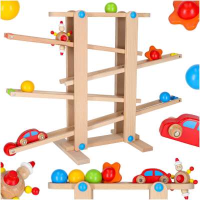 Montessori XXL wooden ball track kulodrome