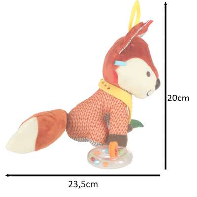 Sensory mascot fox stroller pendant