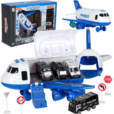Transporter plane + 3 cars police