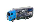 Transporter truck TIR launcher + metal cars police 3